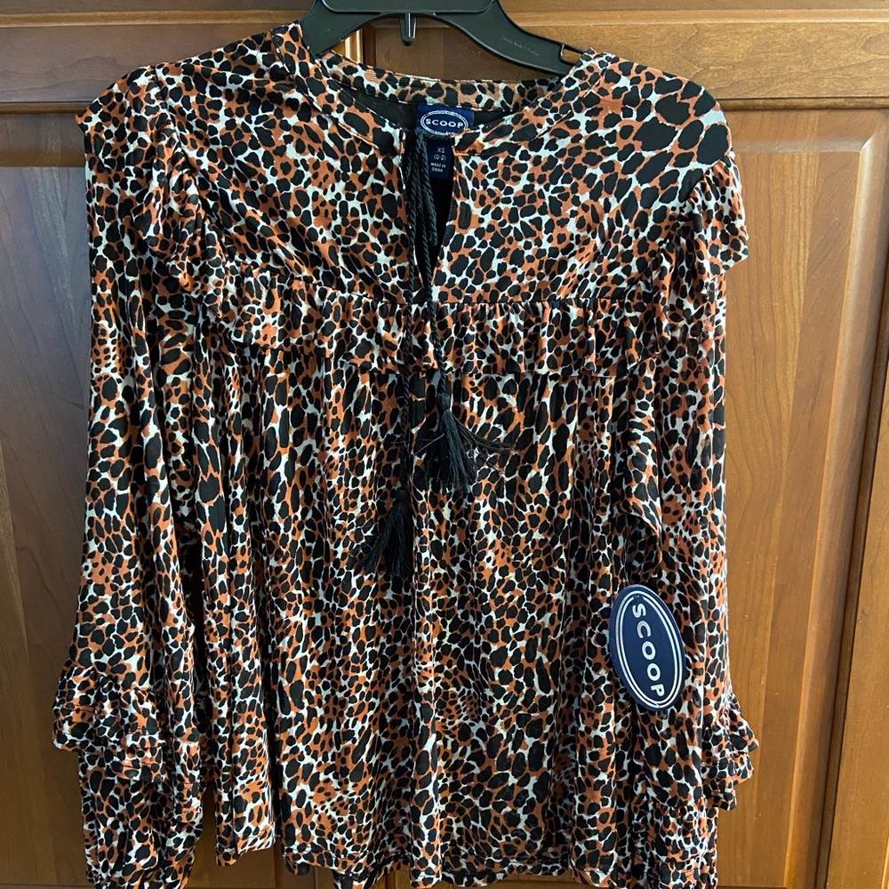 Animal print top blouse